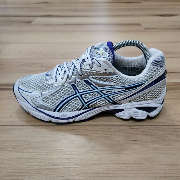 Asics | Shoes | Asics Gt26 Gel Duomax Running Shoes White Silver Blue T154n  Womens Size 8 | Poshmark